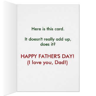Funny Happy Fathers Day Card