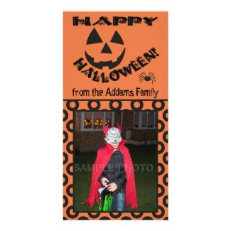 Funny Happy Halloween Personalized Photo Cards