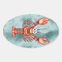 Funny Happy Lobster Sticker