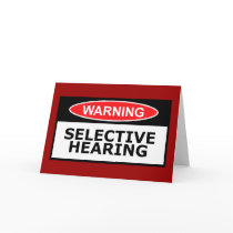 Funny hearing greeting card