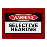 Funny hearing greeting card