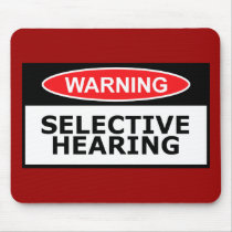 Funny hearing mouse pad