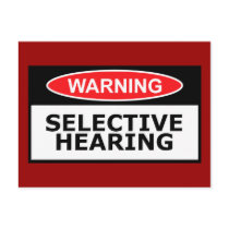 Funny hearing postcard
