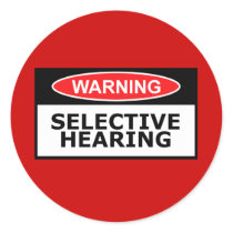 Funny hearing sticker