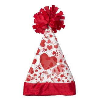 Funny Heart Pattern VII - red white + your idea Santa Hat