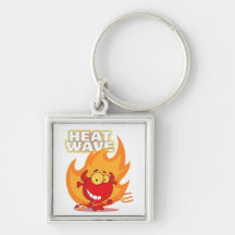 funny heat wave devil cartoon key chain