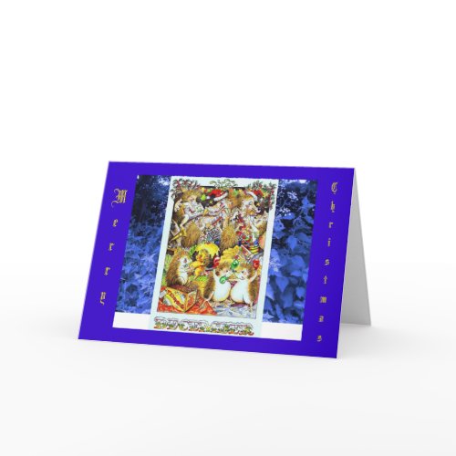 Funny Hedgehog Christmas card card
