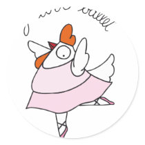 funny hen stickers