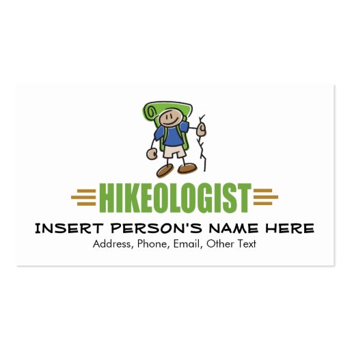 Funny Hiking Business Cards