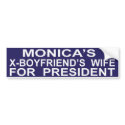Funny Hillary Clinton for President Sticker bumper stickers