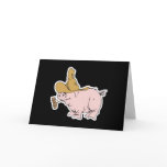 funny hillbilly pig card