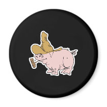 funny hillbilly pig fridge magnets