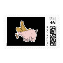 funny hillbilly pig stamp