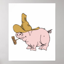 funny hillbilly pig print