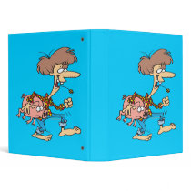 funny hillbilly redneck with pig cartoon 3 ring binders