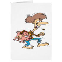 funny hillbilly redneck with pig cartoon greeting cards