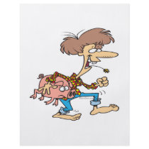 funny hillbilly redneck with pig cartoon flyers