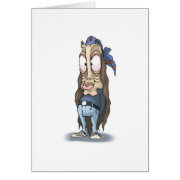 funny hippie zombie card