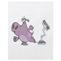funny hippo mad at scale dieting humor flyer