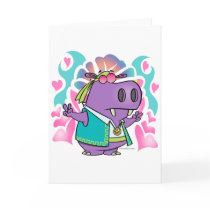 funny hippy hippie hippo cartoon cards