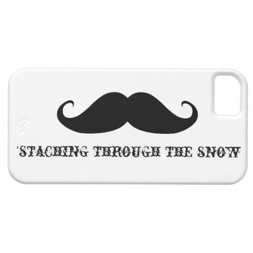 Funny hipster mustache holiday xmas mustaches iPhone 5 case