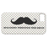 Funny hipster mustache holiday xmas mustaches iPhone 5 covers