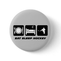 Funny hockey pinback buttons