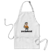 Funny Hockey Puck Head Apron