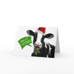 cow puns, santa cow, funny cow photo, holidays,