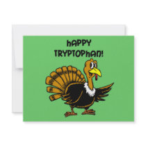 Funny holiday turkey invitations