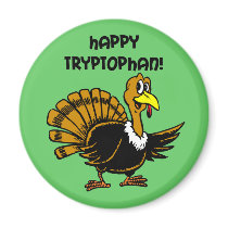 Funny holiday turkey fridge magnets