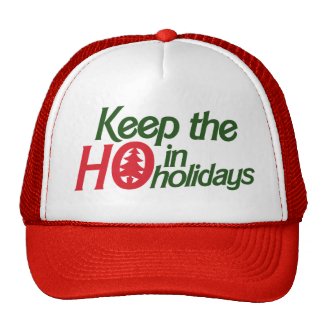 Funny Holidays Ho Mesh Hat