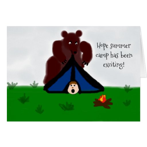 Funny "Hope You're Having Fun at Camp" Greeting Ca Card | Zazzle