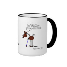 Funny Horse Cartoon Coffee Mugs