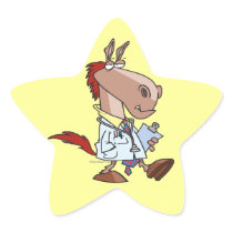 funny horse doc doctor cartoon star stickers