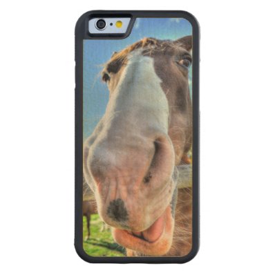 Funny Horse Face Close-up Photo Gift Carved® Maple iPhone 6 Bumper