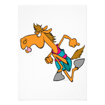 funny horse racer running horse cartoon announcements