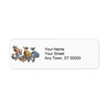 funny horse racing cartoon custom return address label