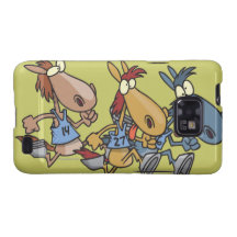 funny horse racing cartoon samsung galaxy s covers