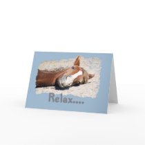 Funny Horse: Relax Card
