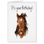Funny Horse Sticking out Tongue, Insult Birthday Card