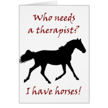 Funny Horse Therapist Greeting Card