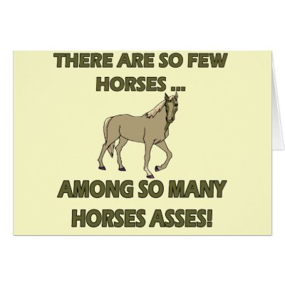 Funny Horses Asses T-shirts Gifts Card