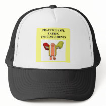 funny hot dog food joke trucker hat