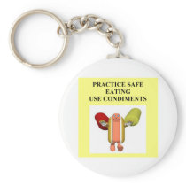 funny hot dog food joke keychains