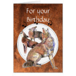 Funny Howling Coyote Birthday Greeting Card