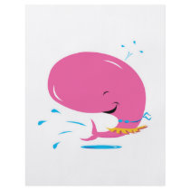 funny hula pink whale flyer