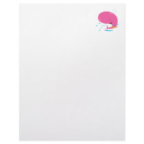 funny hula pink whale custom letterhead