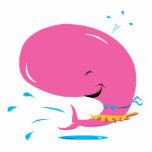 funny hula pink whale cut outs