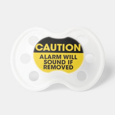 Funny Humor Baby Alarm Will Sound BooginHead Pacifier